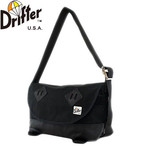 Drifter |Pbg bZW[obO Y V_[obO TOWN MESSENGER SMALL Concolor Line BLACK LEATHER ht^[ X[